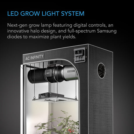 AC Infinity IONGRID S22, FULL SPECTRUM LED GROW LIGHT 150W, SAMSUNG LM301H, 2X2 FT. COVERAGE - GrowGreen Machines