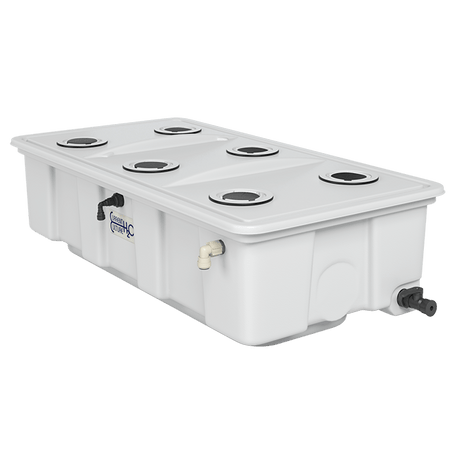 Current Culture H2O Under Current Solo Commercial DWC System, 35 Gallons - (Includes 6 x 5.5" Net Pots, Net Pot Inserts, 3.75" Collars) - GrowGreen Machines