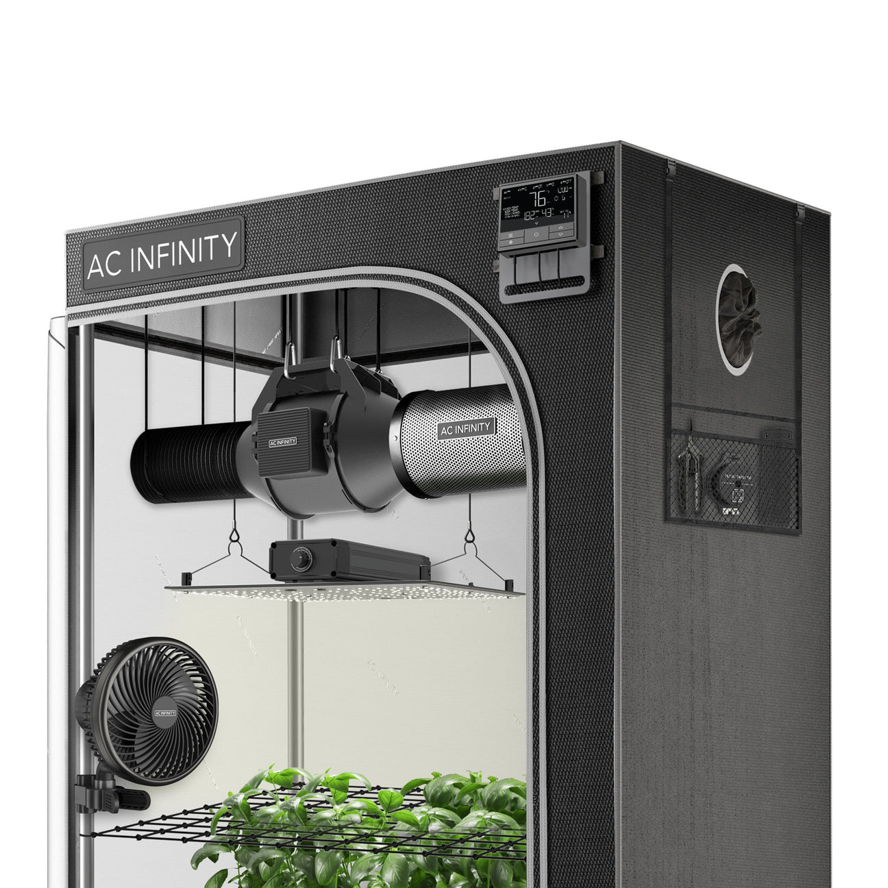 AC Infinity ADVANCE GROW TENT SYSTEM COMPACT 2X2, 1-PLANT KIT, WIFI-INTEGRATED CONTROLS TO AUTOMATE VENTILATION, CIRCULATION, FULL SPECTRUM LED GROW LIGHT - GrowGreen Machines