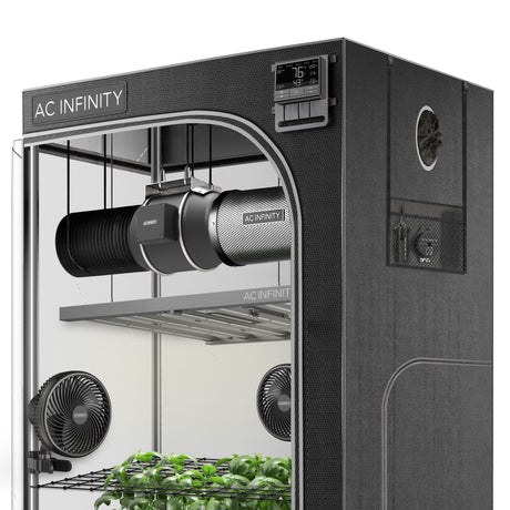 AC Infinity ADVANCE GROW TENT SYSTEM PRO 5X5, 6-PLANT KIT, WIFI-INTEGRATED CONTROLS TO AUTOMATE VENTILATION, CIRCULATION, FULL SPECTRUM LM301H EVO LED GROW LIGHT - GrowGreen Machines