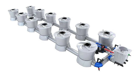 Alien Hydroponics V-System 12 Pot 2 Row Kit RDWC Hydroponic System - GrowGreen Machines