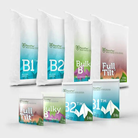 FloraFlex Nutrients Bloom Complete Combo Package - Includes B1, B2, Bulky B, and Full Tilt - GrowGreen Machines